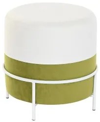 Poggiapiedi DKD Home Decor Naturale Metallo Bianco Verde (40 x 40 x 40 cm)