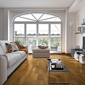 Parquet prefinito in rovere marrone scuro Elegance spazzolato Ita 2 S