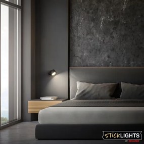 Briloner 3896015 - Lampada da parete a LED ricaricabile dimmerabile TARI LED/1,6W/5V 1500 mAh nero