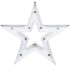 Figura natalizia illuminata 10 lampadine bianco caldo H 90 cm