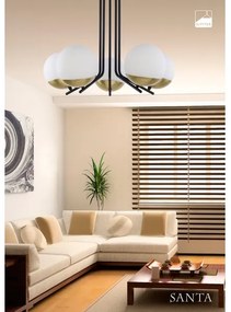 Jupiter 1720 - Lampadario a sospensione SANTA 5xE14/40W/230V ottone