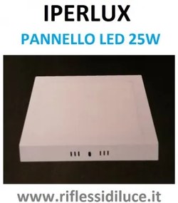 Iperlux plafoniera led quadrata295x 295 mm led 25w luce bianca calda
