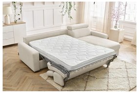 Divano angolare color crema allungabile (con composizione variabile) Monaco – Bobochic Paris