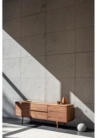 Mobile TV marrone in noce massiccio 180x65x45 cm Fawn – Gazzda