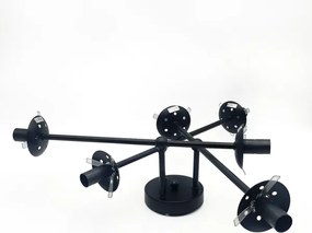 Brilagi - Lampadario a soffitto MALIVA 6xE14/15W/230V nero/fumé