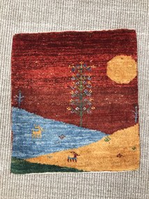 Gabbeh Tappeto persiano 40 x 40 Rosso (Iran) Annodato A Mano