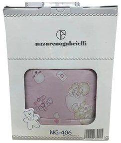Trapunta culla neonato con paracolpi Nazareno Gabrielli  Colore Rosa, Dimensioni e Misure Lettino