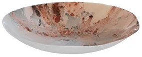Centrotavola Salmone Cristallo 39 x 39 x 6,5 cm