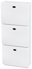 Scarpiera Tris Wave 3 ante L 51 x H 118 x P 17 cm 9 paia, bianco