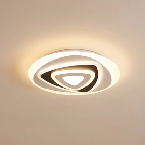 Plafoniera a LED Rebeka Lindby, dimmerabile, Bianco / Opale, Soggiorno / Sala da pranzo, Plastica, Moderno, Plafoniera LED