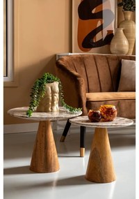 Tavolino rotondo con piano in marmo ø 50 cm Force - Leitmotiv