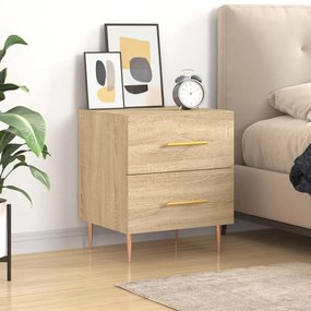 Comodino Rovere Sonoma 40x35x47,5 Cm İn Legno Multistrato /
