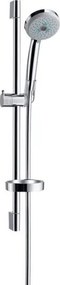 Doccetta con flessibile doccia e barra di scorrimento HANSGROHE Croma 100 in abs cromo anticalcare 3 getti