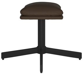 Poggiapiedi marrone 60x60x36 cm in similpelle
