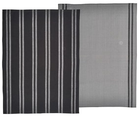 Set di 2 strofinacci in cotone nero e grigio Soft Tools - Södahl