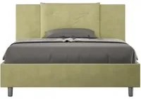 Letto Matrimoniale rivestito in Microfibra - APPIA Dimensione Rete: 150x210, Colore: Verde, Tipologia Letto: Con Rete