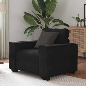 Divano Sedia Nero 60 Cm Velluto /