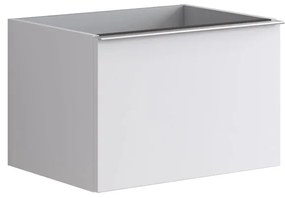 Mobile da bagno sospeso sotto lavabo L 60 x H 40 x P 45.5 cm bianco laccato opaco, 2 cassetti Pixel plain