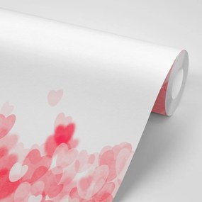 Carta da parati autoadesiva – Cuori rossi