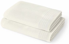 Coppia asciugamani spugna viso e ospite bianco