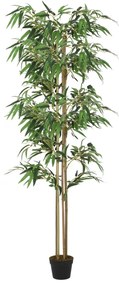 Albero Bambù Artificiale 1520 Foglie 200 Cm Verde /