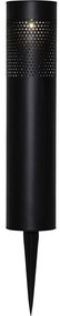 Luce solare a LED in acciaio inox nero, altezza 39 cm Blace - Star Trading
