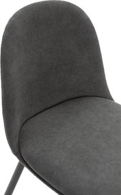 Sedie da pranzo in set in grigio scuro 4 pz Malila – Marckeric