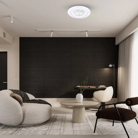 Plafoniera LED dimmerabile con ventola ZONDA LED/48W/230V bianco + TC