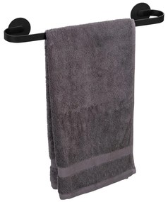 Porta asciugamani in metallo autoportante nero opaco Bivio - Wenko