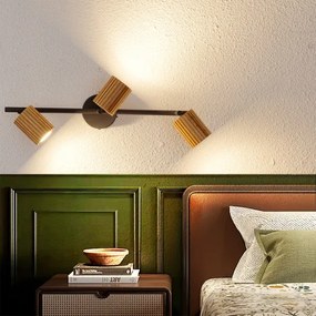 Brilagi - Faretto MODERN WOOD 3xGU10/8W/230V legno di hevea/nero