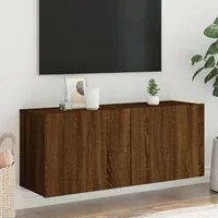 Mobile TV a Parete Rovere Marrone 100x30x41 cm 836972