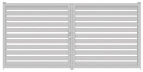 Cancello manuale battente ALBA Maia120-40 in alluminio, apertura centrale, L 400 x H 190 cm, di colore bianco
