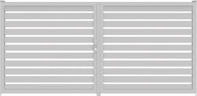 Cancello manuale battente Maia120-40 ALBA in alluminio bianco, apertura centrale, L 350 x H 190 cm