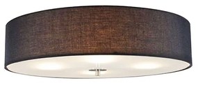 Lampada da soffitto rustica nera 50 cm - Drum