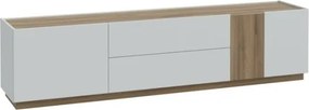Mobile TV Da Terra 200 Cm 2 Ante 2 Cassetti Rovere Valencia E Secret Grey Lewis