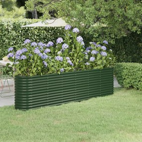 Letto Giardino Acciaio Verniciato A Polvere 260x40x68 Cm Verde /
