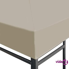 vidaXL Copertura Superiore per Gazebo 310 g/m² 4x3m Beige
