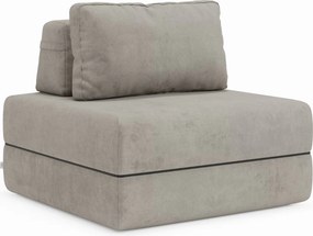 Rift poltrona letto con materasso alto 24 cm e memory foam - schienale mobile e tessuto smacchiabile T31