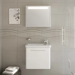 Kamalu - Mobiletto bagno 60 cm profondità ridotta colore bianco | LAC-IRIS-60-B