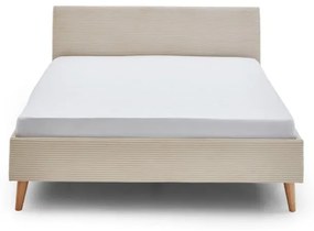 Letto matrimoniale imbottito beige rete non inclusa 140x200 cm Wicki – Meise Möbel