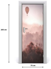Adesivo per porta Palloncini volanti della foresta 75x205 cm