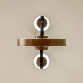 Brilagi - Lampadario a sospensione con catena ROATA 2xE14/40W/230V faggio/noce