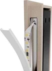 Applique da parete in cemento 90cm per Strisce LED Bidirezionale