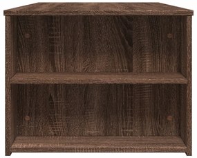 Tavolino salotto rovere marrone 102x55x42 cm legno multistrato