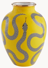 Vaso in porcellana con accenti dorati Eden, alt. 27 cm