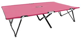 Lettino Prendisole Pieghevole Due Persone Rosa İn Acciaio /