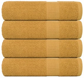Asciugamani Da Bagno 4 Pz Oro 100x150 Cm 360 G/m² 100% Cotone /