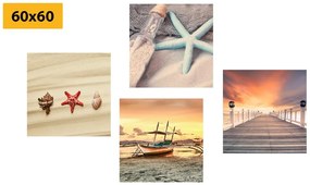 Set di quadri – Tesori del mare e della spiaggia
