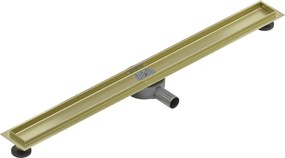 Mexen Flat 360° corpo per scarico lineare girevole 80 cm, oro spazzolato - 1A40080