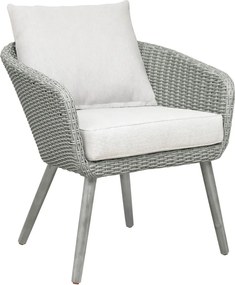 Set di mobili da giardino grigio chiaro in rattan artificiale Bistro – Unique Furniture